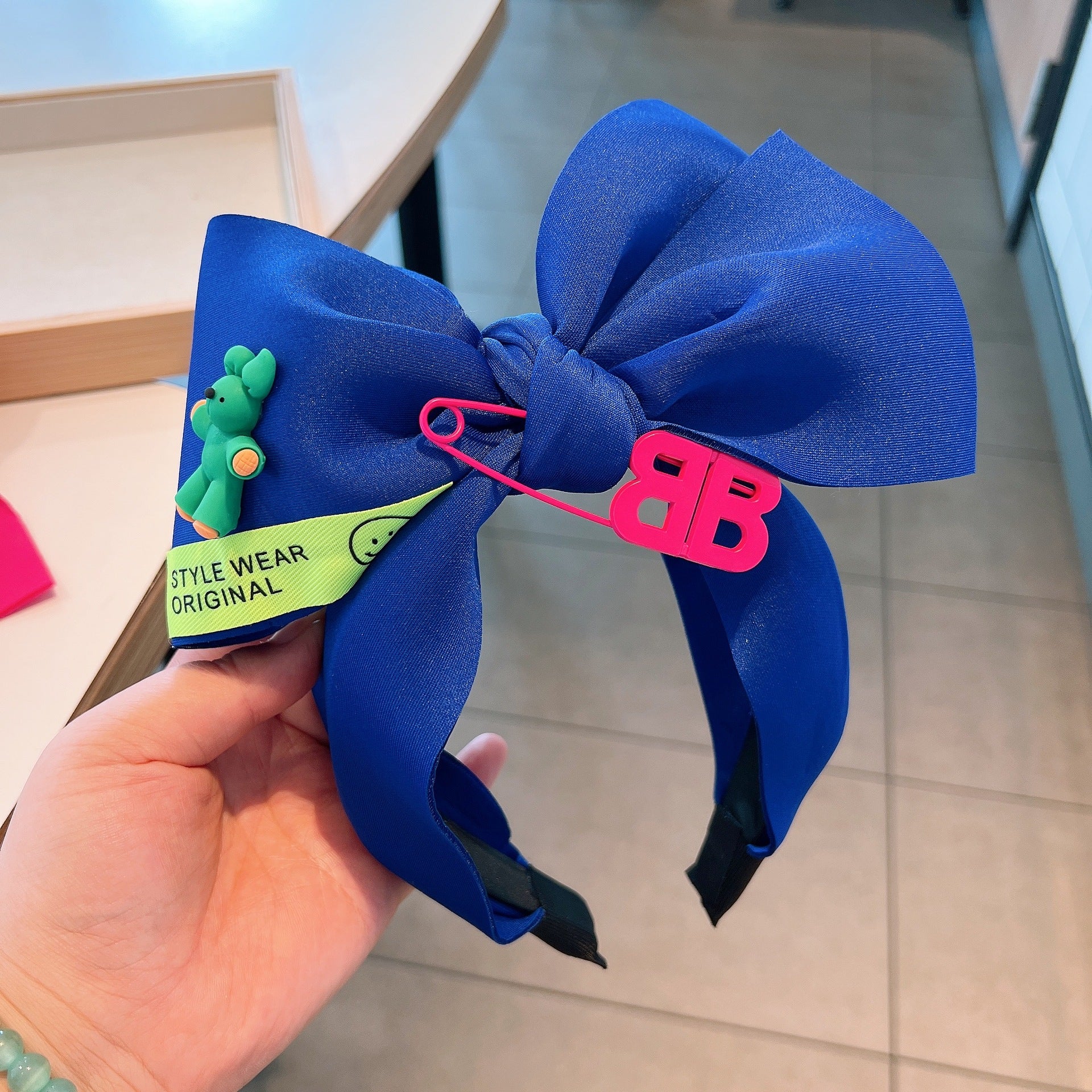 Wholesale Cartoon Three-dimensional Bow Space Cotton Hairband